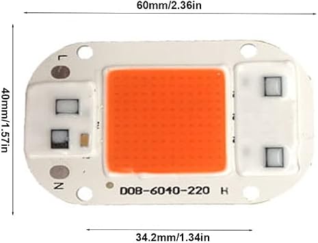 WANGCL 3PCS 50w Full Spectrum Led Grow Light AC 220V Led Light Source Chip for Indoor Plant Veg and Bloom -Waveband 380-840nm