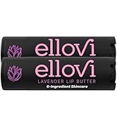 Ellovi Natural Lip Butter Lip Balm - Lavender - Pure Enough to Eat - Made With Just 6 Vegan Ingre...