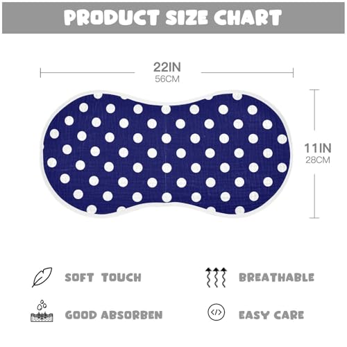 Polka Dot Blue Baby Burp Cloths Absorbent Cotton Burp Cloths Rags Burping Clothes for Babies Burp Cloth Baby Bibs Washcloths for Baby Boy Girl Wipes 22x11IN,2 Pack3