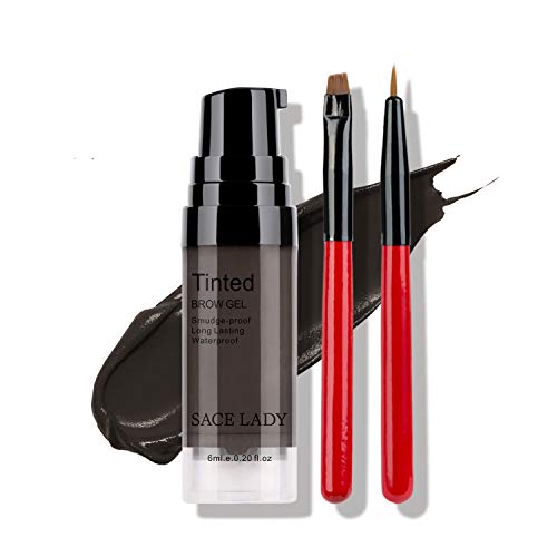 Long Lasting Eyebrow Gel with Eyebrow Brushes for Waterproof Eyebrow Makeup, Eyebrow Tint Corrector Kit, Intense Brow Color Pomade Cream 0.2Fl Oz