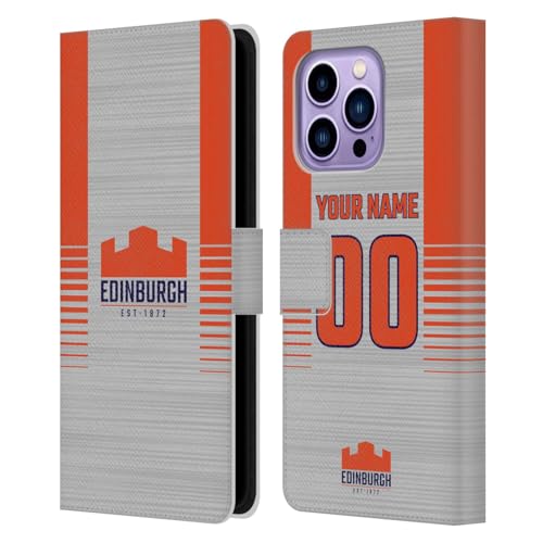 Coque Edinburgh Rugby iPhone 14 Pro Max personnalisable en cuir Head Case Designs