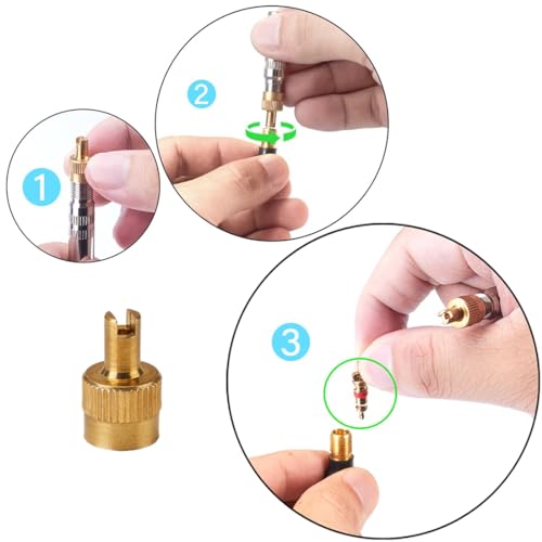 aibiku Ventilverlängerungsadapter, Reifenventilverlängerungen und 2 Ventilkappen aus Aluminiumlegierung (rot) für Xiaomi M365 1S Essential Pro Scooter
