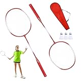 Badmintonschläger-Set – Erwachsenen-Badminton-Set, hochwertige stabile Aluminiumschläger, vielseitiges komplettes Outdoor-Spielset, ideale Sportausrüstung für Teenager, Kinder, Hinterhof, Spaßpark
