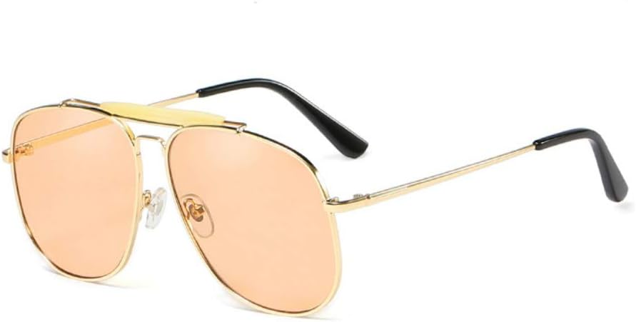 Freckles Mark Unique Retro Sunglasses for Womens Mens Double Bridge Aviator Sunglasses