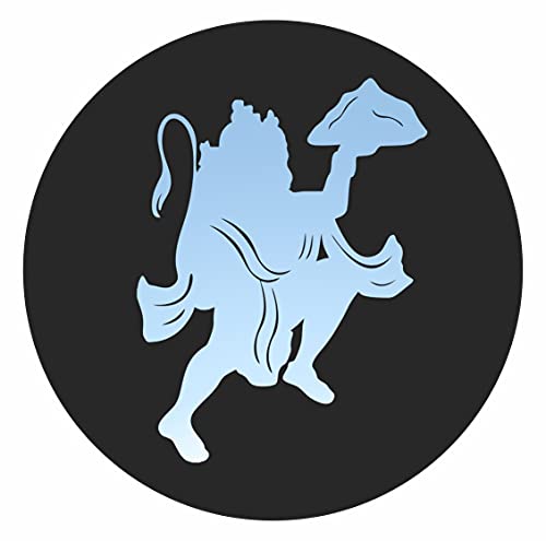 Image of CVANU Flying Hanuman Light Steel Blue Decorative Sticker for Scooty, Bike- All Two Wheeler Vehicle Vinyl Decal Size (11cm X 11cm) Multicolor