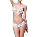 Produktbild Yvelands Damen Charme Sexy/Sissy Dessous Spitze G String Tanga Unterwäsche Nachtwäsche einstellen(Weiß,XL)