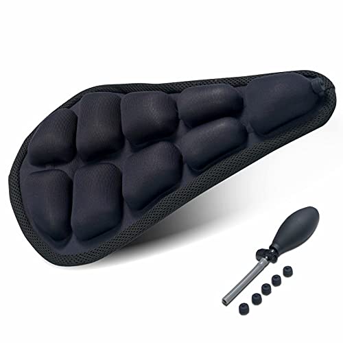 Surdarx Fahrrad Sattelbezug weich Airbag Kissen komfortabler wasserdicht Fahrradsitzbezug Cover