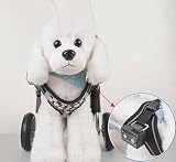 OZPPM Hunderäder für Hinterbeine, Hunderollstuhl, Mobilitätshilfe, leichter 2/4-Radwagen für kleine und mittelgroße behinderte Haustiere, Rehabilitationsunterstützung für kleine bis große Hunde (S,2