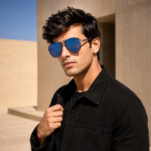 Image of ROYAL SON Men Aviator Polarization Sunglasses