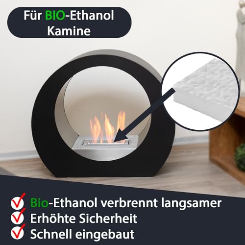 2 x Keramikschwämme 30 x 10 x 1,3 cm BioFlex Keramische Wolle Keramik Wolle für Ethanol original Moritz