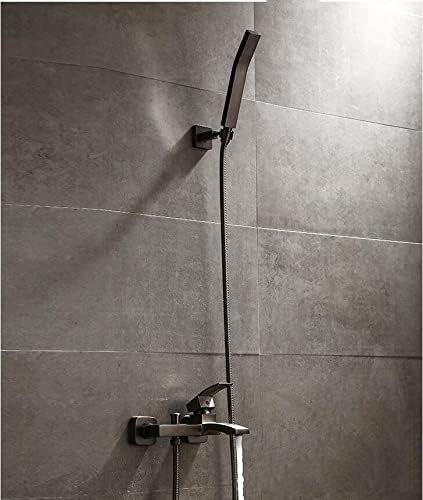 Shower Faucet Set Brush Gold Wall Mounted Shower Suit Brass Water Mixer Support Copper Head