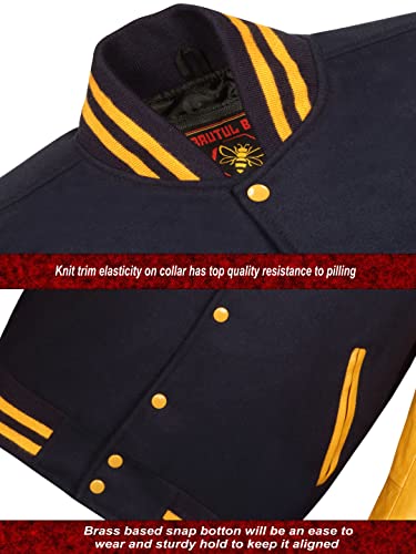 Image of Brutul Bee Original Leather Varsity Letterman Jackets Wool & Leather Original American Style Varsity Jackets