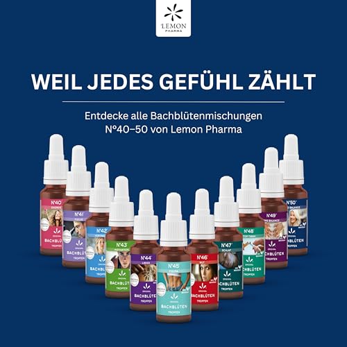 Lemon Pharma Bio Bachblüten Tropfen N°50 Meno – Emotionale Balance & Wohlbefinden in den Wechseljahren – für innere Ruhe, Gelassenheit & Stabilität – vegan, 20 ml