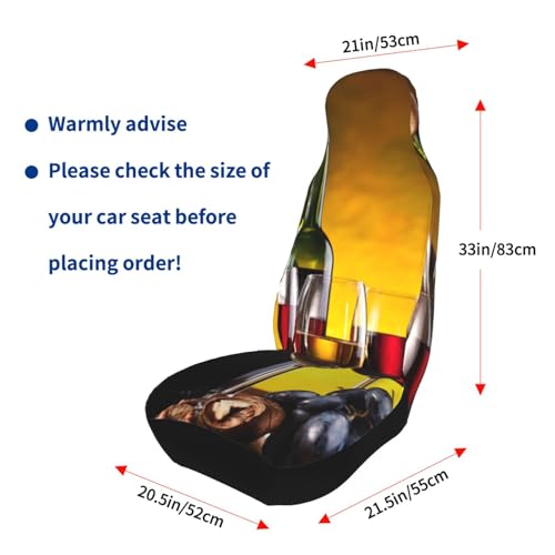 Funda universal para asiento de coche que protege y decora con diseño de botellas de vino 7