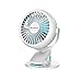 SSHHI Wielofunkcyjny wentylator, klips do ładowania USB zamontowany na ścianie, regulowany kąt, 2 prędkości, biały, 3 W, średnica wentylatora 140 mm