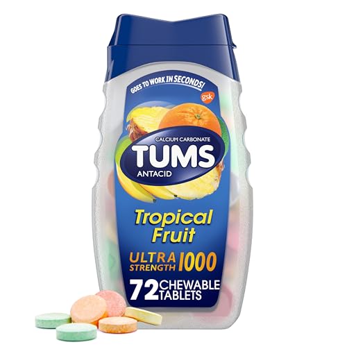 Tums Ultra, Assorted Tropical Fruit, 72 Chewable Tablets