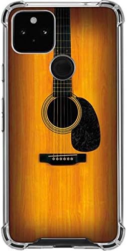 Skinit Clear Phone Case Compatible with Google Pixel 4a 5G - Wood Guitar Design