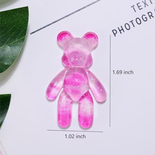 Image of Aesnefe Pocket Worry Bear Hug, Anxiety Relief Keepsake, Mental Health Encouragement Gift, Emotional Support Token, Stress Comfort Gift for Teens & Adults, Galaxy Pink