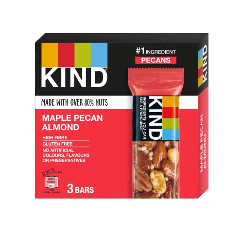 KIND Bars Healthy Gluten Free Low Calorie Snack Bars Maple Pecan Almond 3 Bars