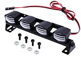 HobbyPark RC Car Light Bar Kit 4 LEDs Body Shell Roof Lights for 1/10 RC Crawler Car Truck Accessories
