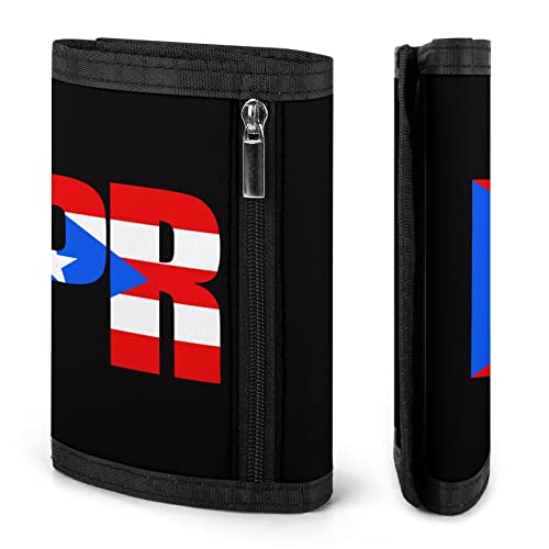 FunnyStar Puerto Rican Flag Small Trifold Wallets Front Pocket Wallet With Money Clip Holder ID Credit Card Slots And Key Ring3