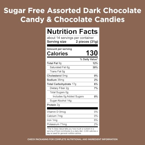 Russell Stover Sugar Free Assorted Chocolate Candy, 15.7 oz. Bag | Sugar free Christmas chocolate, candy bowls, Family size, chocolate bulk candy bag, Christmas gift, easy gifting - image 2