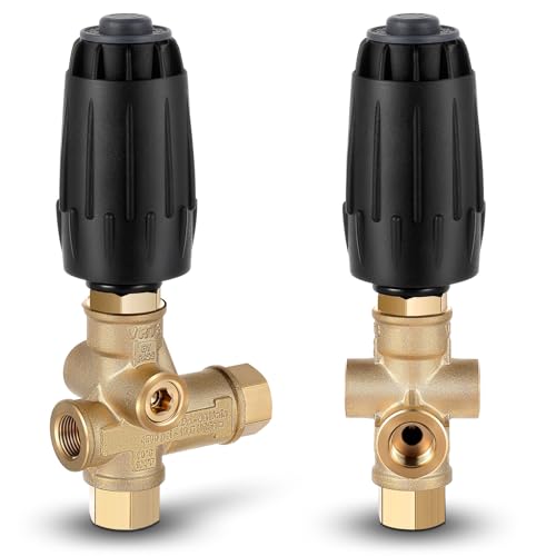 Threlaco 2 Pack Vrt3-310 Pressure Washer Unloader Valve Black Spring 10.5 Max Gpm (40 L/min) 3/8 F Outlet 4500 Psi
