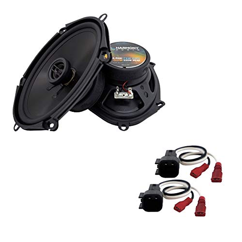 Harmony Audio Bundle Compatible with 2000-2007 Ford Taurus Front Door HA-R68 5x7 6x8 Replacement 225W Speakers with HA-725600 Speaker Replacement Harness