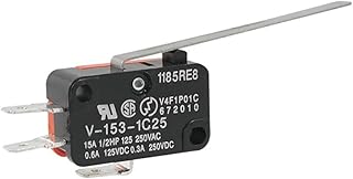UKCOCO Micro Switch Limit Switch Micro Switch on Off Micro Switch Long Hinge Lever Arm Miniature Scroll Wheel 15a Micro Switch V-153-1c25 Spdt Micro Switch