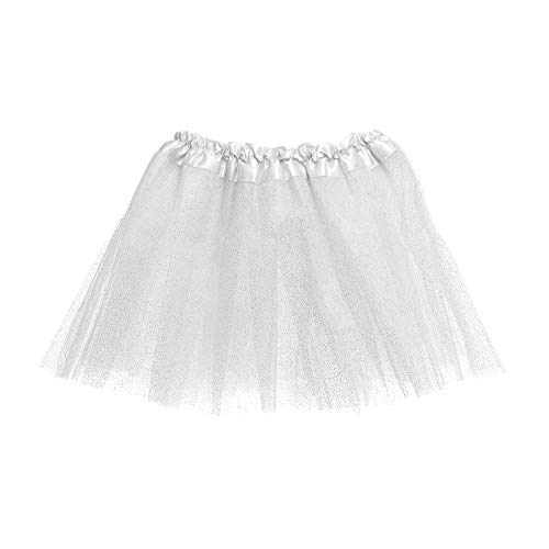 Saia De Tule Branco C/Glitter Infantil C/1 Un