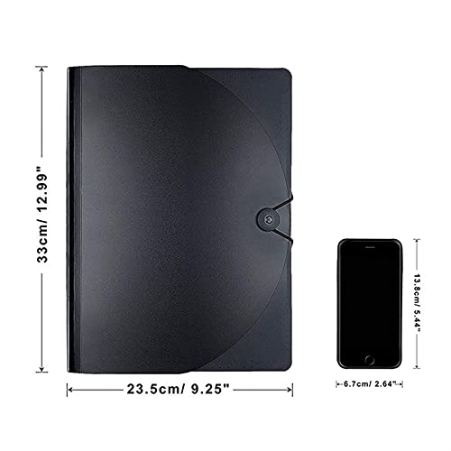 Trieur de documents A4 noir compact pour optimiser l'espace de votre bureau