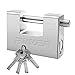 WAIZHIUA 1kg Lucchetto Corazzato Alta Sicurezza Per Container, 94mm Lucchetto Resistente Con 4 Chiavi Acciaio Temprato Spessore 26 mm Anti-Ruggine Cilindro Di Chiusura Con Design Antiforatura