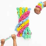 Buddy Bands Stretchy Fidget Bracelets for Kids (12 Pack) – Soft TPR Sensory Bands, Squishy Stretch Toys, Party Favors, Classroom Prizes & Stress Relief Toys