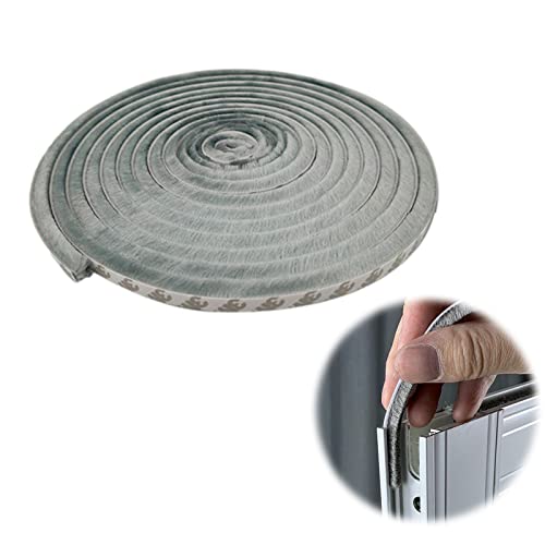 Doyime 隙間テープ すきまモヘアテープ 網戸用 10m×9mm×5mm すき間風防止テープ すき間シール 虫よけすき間テープ 冷暖房効率アップ 風防止テープ 防寒 防風 防音 防虫 気密パッキン き間テープ 玄関ドア 戸当たり 窓 サッシ用 隙間対策