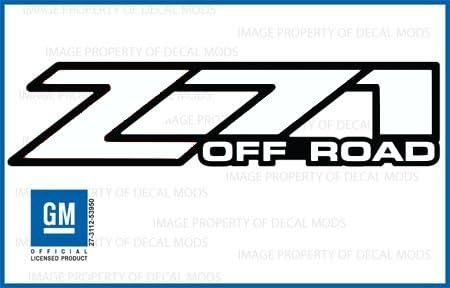 Decal Mods Z71 Off Road - Calcomanías adhesivas para Chevy Silverado - FWO (2001-2006) Bed Side 1500 2500 HD (juego de 2)