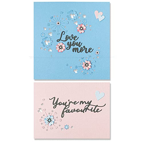 Sizzix Thinlits Die Set 6PK Cut-Pop Valentine by Olivia Rose, Grey, One Size