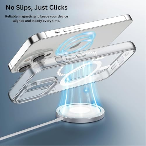 Image of Back Case Cover for iPhone 14 Pro | Mag-Safe Compatible | Camera Protection | Transparent Mobile Phone Case Cover for Apple i Phone 14 Pro | i Phone 14Pro TPU Transparent Back Cover Case