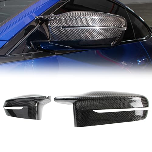 AeroBon Dry Carbon Fiber Mirror Cap Overlays Compatible with 2021-2026 BMW G80 M3 G82 G83 M4, 2023-2026 G87 M2 Mirror Caps (Overlay Style)