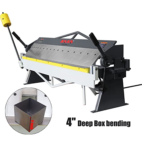 KAKA INDUSTRIAL Box and Pan Brake, 50-Inch Sheet Metal Brake, 16-Gauge Capacity Metal Break, 4-Inch Box Depth, 5/8-Inch Beam Adjustment Press Brake BP-1650