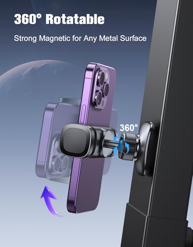 Image of Magnetic Phone Holder for Gym, 360 Rotatable, Fits 4.7-7 inch Smartphones with Thick Cases