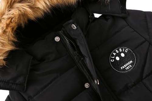 AMIYAN Toddler Boys Down Jacket Fur Collar Hood Thick Warm Winter Snowsuit Coat Parka