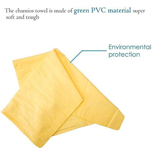 Image of Auto Hub Leatherette Chamois Cloth for Cleaning Car & Bikes (Material: Chamois PVA, Pack of 4, Blue, Yellow, Green, Pink)