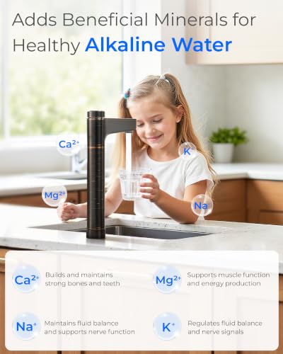 Image of Waterdrop X12-WAQ Under Sink Alkaline Mineral RO Water Filter, 1200 GPD | NSF /ANSI 42 & 58 & 372 Certified, 11-Stage Filtration, Tankless RO System, 3:1 Pure to Drain, Smart Bronze Faucet, BPA-Free