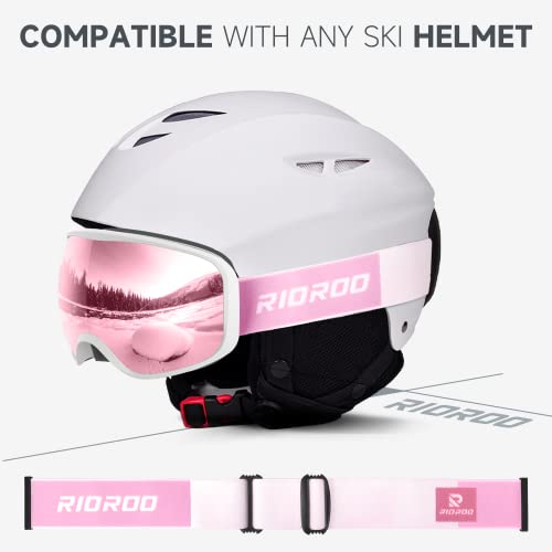 Rioroo Ski Goggles Snowboard Goggles For Men Women Adults Youth,Over Glasses Otg/100% Uv Protection/Anti-Fog/Wide Vision #TOP6