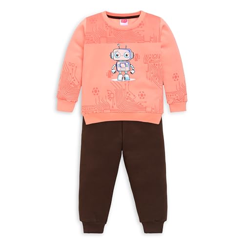 Image of LuvLap Baby Boys Full Sleeve Sweatshirt & Pyjama Set Pack of 1
