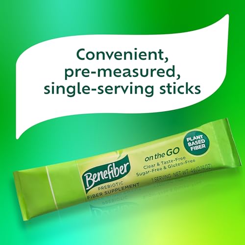 Image of Benefiber On The Go Prebiotic Fiber Supplement Powder for Digestive Health, Daily Fiber, Unflavored - 72 Sticks