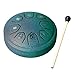 OPPWONG Steel Tongue Drum 4.5 Inch 8 Tone C Key Beautiful Carbon Steel Mini Tongue Drum for Beginner, Adult, Child Traveling (Green)