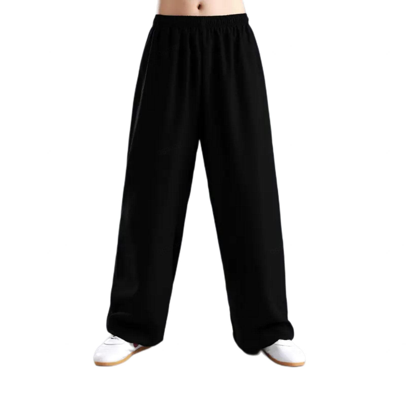 Cotone di Lino Kung Fu Tai Chi Pantaloni Wushu Arti Marziali Wing Chun Abbigliamento Pantaloni Allenamento