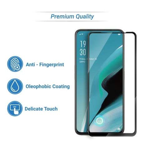 Image of STP FEEL� Tempered Glass Screen Protector Compatible for Realme Narzo 20 pro | Bubble-Free, Anti-Scratch Full Protection Durable Tempered Glass - Black, Pack of 1