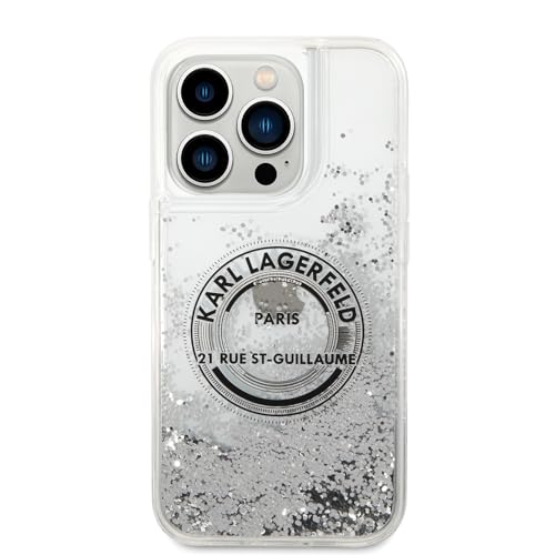 Karl Lagerfeld KLHCP14LLCRSGRS Coque de Protection Rigide pour iPhone 14 Pro 6,1